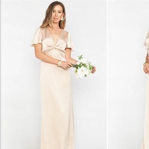 Show Me Your MuMu - Rome Twist Gown in Champagne Luxe Satin